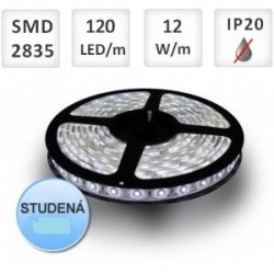 LED PÁSIK 120X SMD2835 12W/M STUDENÁ BIELA IP20