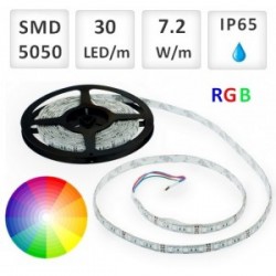 RGB LED PÁSIK 30 SMD5050/M, 7.2W/M, 1M IP65
