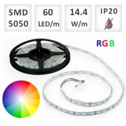 RGB LED PÁSIK 60 SMD5050/M 1M 14.4W/M, IP20